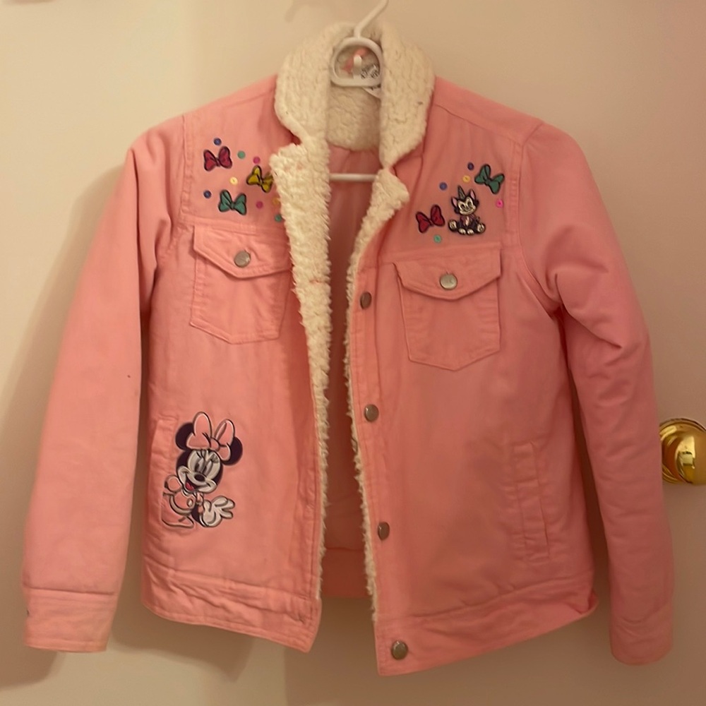 Disneyland Paris Minnie Mouse pink jacket size 9/10 for girls